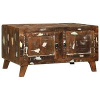 mesa de cafe multicolor 80 x 54 x 45 cm madera maciza reciclada