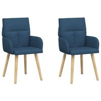 sillas de comedor 2 uds tela azul 60 x 56 x 96 cm vidaxl