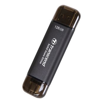 Transcend ESD310C 128GB SSD 3D NAND 1050MB/s USB 3.2 Gen 2x2 Aluminio AES Thunderbolt