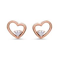 pendientes de plata 925 corazones para mujer rosa