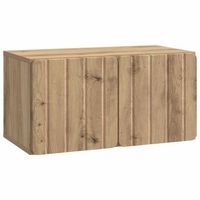 mueble de tv de pared 595 x 31 x 30 cm roble artisan vidaxl