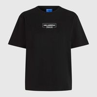 karl lagerfeld camiseta klj reg outline logo tee para mujer