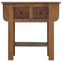 mesa consolamesa de entradamesa auxiliar de madera maciza reciclada 80x35x80 cm