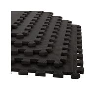 esterilla puzzle para suelos de gimnasio y fitness  negro  proteccion de goma espuma tatami puzzle expandible 4 uds 60x60cm