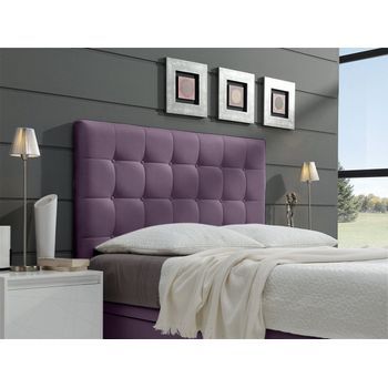 Cabecero Cama Canadá Button Tapizado Polipiel Primera Calidad Morado 165*70