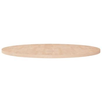 Superficie De Mesa Redonda Madera De Roble Sin Tratar Ø90x2,5cm Vidaxl