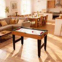 mesa multijuegos de mdf sportnow 134x108x144 cm natural y negro