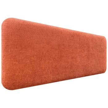 Dhome Cabecero Tapizado En Lana Liso Redondeado Para Pared Acústicos Cabeceros Absorbentes Cabezal Cama Dormitorio (naranja, 140cm)