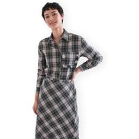 compania fantastica blusa compania fantastica shirt 11015 - green plaid para mujer