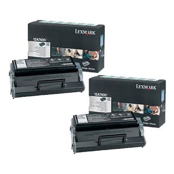Original Multipack Lexmark E321 Printer Toner Cartridges (2 Pack) -12A7400