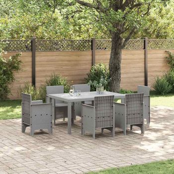 Vidaxl Mesa De Jardín Gris Claro 150 X 100 X 73 Cm Ratán Sintético