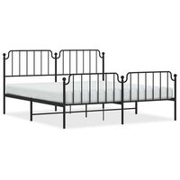 cama matrimonial  cama para adultos  estructura de cama cabecero y pie de cama metal negro 183x213cm cfw450660