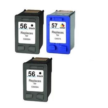 Compatible Multipack HP DeskJet 5551 Printer Ink Cartridges (3 Pack) -C6656AE