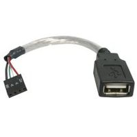 cable de 15cm adaptador extensor usb 20 a idc 4 pines - conector a placa base - hembra a hembra