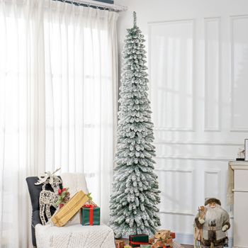 Árbol De Navidad Artificial De Pvc Metal Homcom Ø58x240 Cm-verde