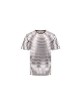 Camiseta Only & Sons Onsdawson Reg Stripe Hombre Bright Blanco