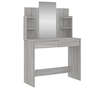 Tocador - tocador de maquillaje - mesa de tocador con espejo color gris sonoma 96x39x142 cm