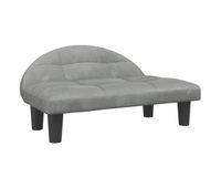 vidaxl cama para perros de terciopelo gris claro 70x52x30 cm