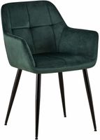 silla con asiento en terciopelo verde