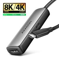 adaptador de cable de video axagon rvc-hi8kpd usb-c a hdmi 8k hdr10 pd100w