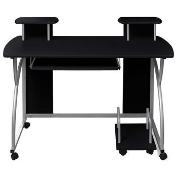 Escritorio De Ordenador | Mesa De Escritorio | | Escritorio De Despacho Madera Contrachapada Negro 110x52x88,5 Cm