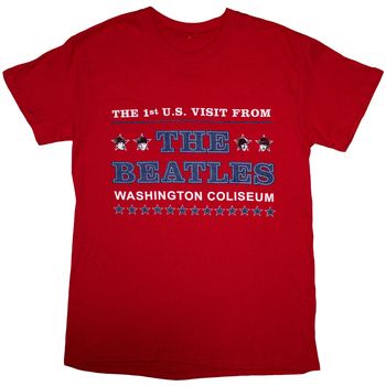 The Beatles Tops y Camisetas Washington '64 Stars Setlist para mujer