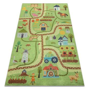 Alfombra Lavable Bambino 50200 Aldea, Calles Para Niños Antideslizant 160x220 Cm