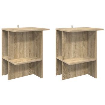 Mesa De Café 2 Uds. Roble Sonoma 40 X 30 X 49 Cm Vidaxl