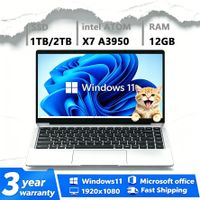 nueva laptop 2026 con windows 11 intel atom x7 a3950 12gb ram 512gb1tb ssd 19201080 computadora para oficina y estudio