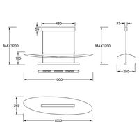 lampara de techo led abisal cct dim 40w