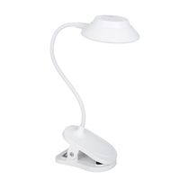 flexo serie klip 5w led 3000-4000-6500k con pinza en blanco