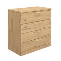 comoda 4 cajones l81 cm marron