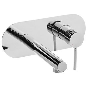 Grifo Empotrado Monomando De Lavabo De Latón Plateado Clavijo
