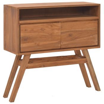 Mesa Consola De Madera Maciza De Teca 80x30x80 Cm Vidaxl