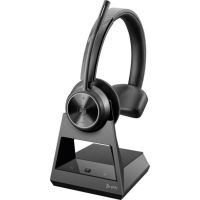 auriculares poly inalambricos dect con cancelacion de ruido microfono y control on-ear negro