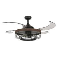 ventilador de techo aspas retractiles con luz montclair 3 luces