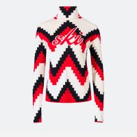 perfect moment chevron-jacquard merino wool jumper - s