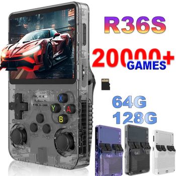 Consola de juegos R36S, sistema Arkos Original, pantalla IPS de 3,5 pulgadas, reproductor de vídeo portátil de bolsillo, juego Retro, regalos para niños, venta al por mayor