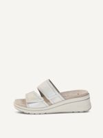 caprice mule metallic made of leather with wedge heel size 39