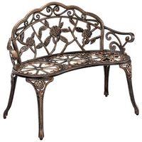 banco para jardin monfalcone exterior 2 plazas hierro 99x54x78cm bronce casapro
