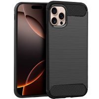 cool funda carbon negro para iphone 16 pro max