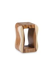 taburete rectangular de madera marron