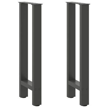 Patas Para Consola Antracita (2 Unidades, 38 X 72-73 Cm, Acero) Vidaxl