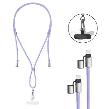 Collar USB-C a USB-C Intenso Handykette 1,65 m Púrpura Carga Rápida 60 W