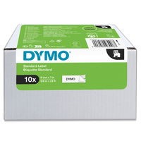 dymo cinta lm d1 multipack 9mmx7m value pack s0720680 10 rollos negroblanco