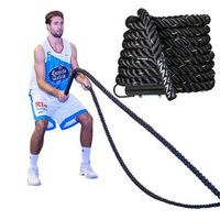 cuerda entrenamiento funcional con gancho en el extremo - negro 9 m