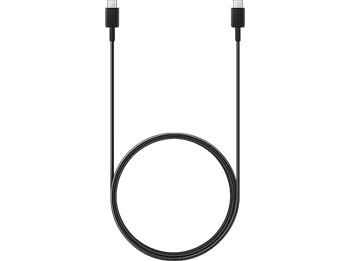 Cable USB-C - Samsung EP-DX310JBEGEU, Macho-Macho, 1.8m, 25W, Negro