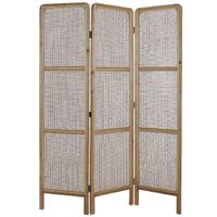 biombo en ratan marron 135x2x180 cm