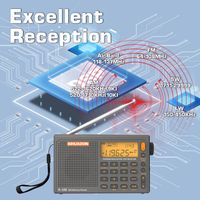 sihuadon r108 dsp radio am fm sw lw airband receptor de banda completa funciona con pilas con conector de antena para auriculares tiempo de sueno y alarma