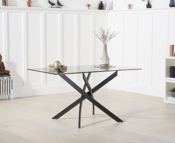 Mara 120cm Rectangular Glass Dining Table
